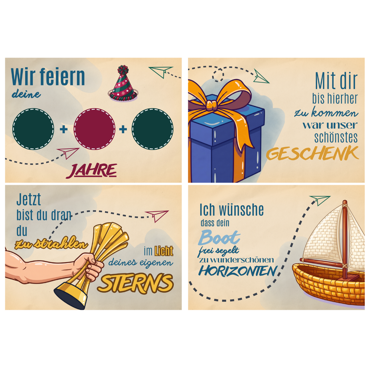 "Zum Geburtstag" Kaffee-Jungs-Version