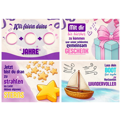 "Zum Geburtstag" Lila-Mädchen-Version