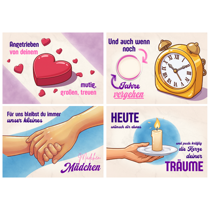 "Zum Geburtstag" Lila-Mädchen-Version