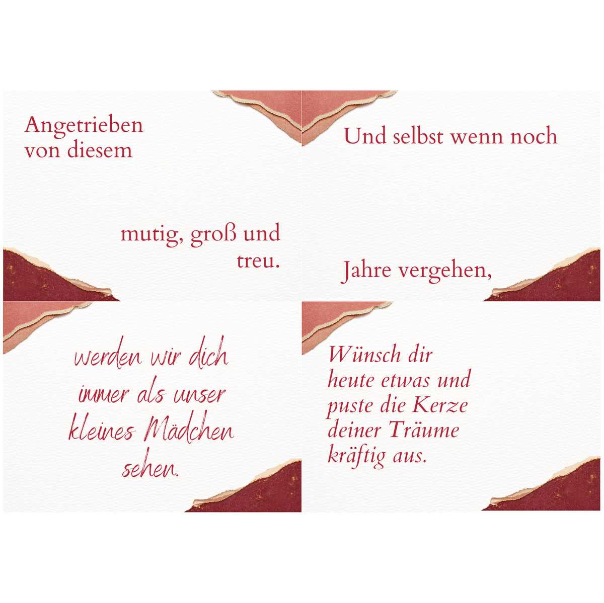 "Zum Geburtstag" Carmine-Version [Print@Home]