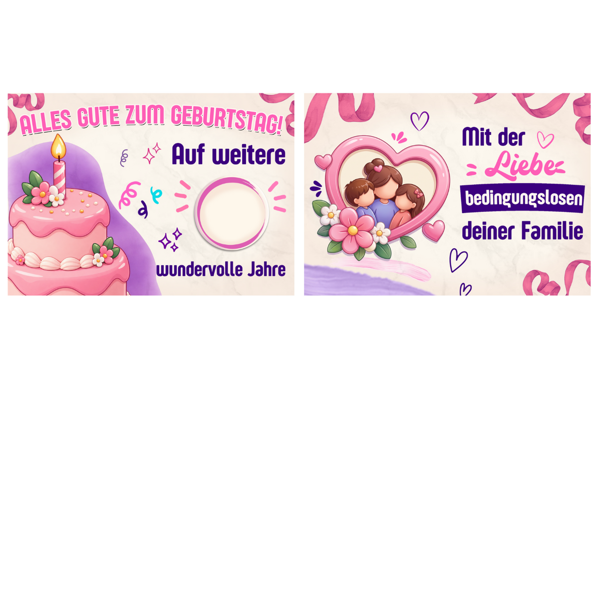 "Zum Geburtstag" Lila-Mädchen-Version