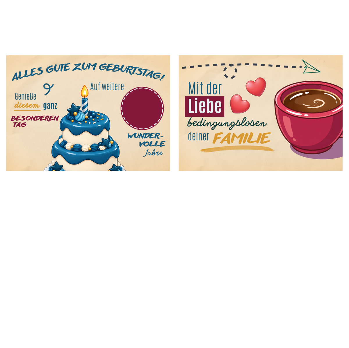 "Zum Geburtstag" Kaffee-Jungs-Version