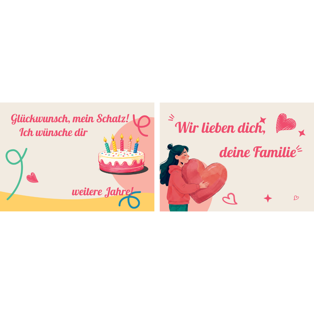 "Zum Geburtstag" Candy-Mädchen-Version