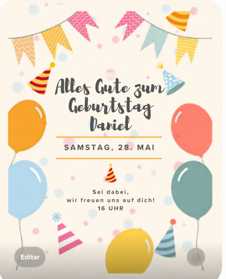 Geburtstagseinladung